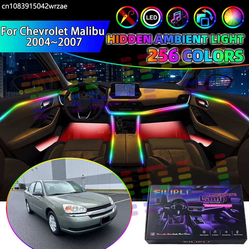 Led Ambient Interior Car Lights App Control - Chevrolet Malibu 2004~2007 MK6 6. Nesil