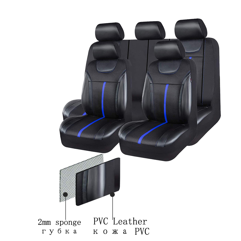 AUTOKING PU Deri ve File Kumaş - Leather Car Seat Covers Full Set Universal incelemesi ve fiyatı