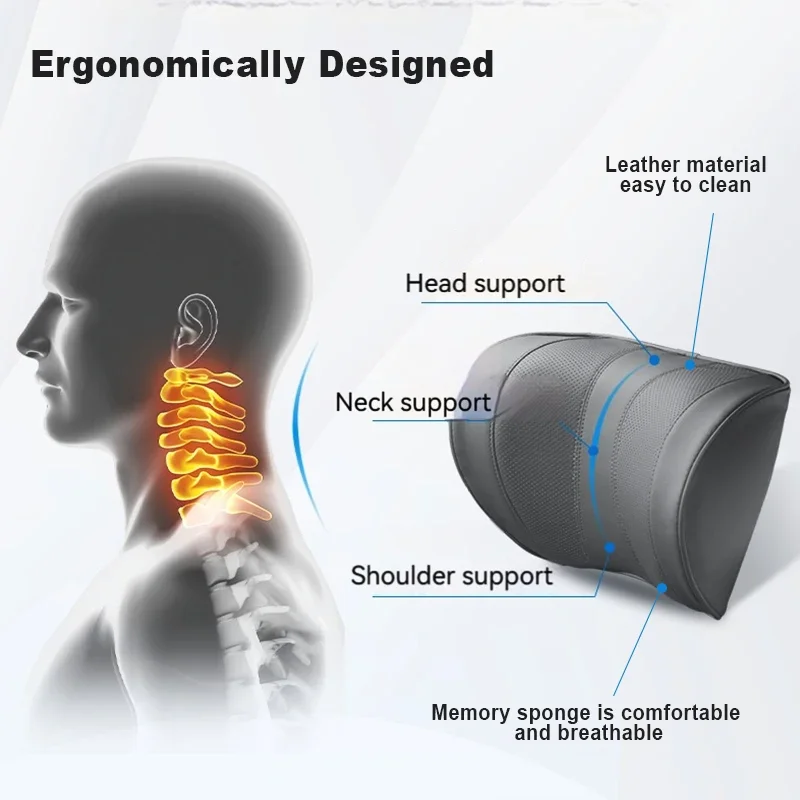 Deri Araba Koltuğu Kafalık Yas - Memory Foam Car Neck Pillow Lumbar Support incelemesi ve fiyatı