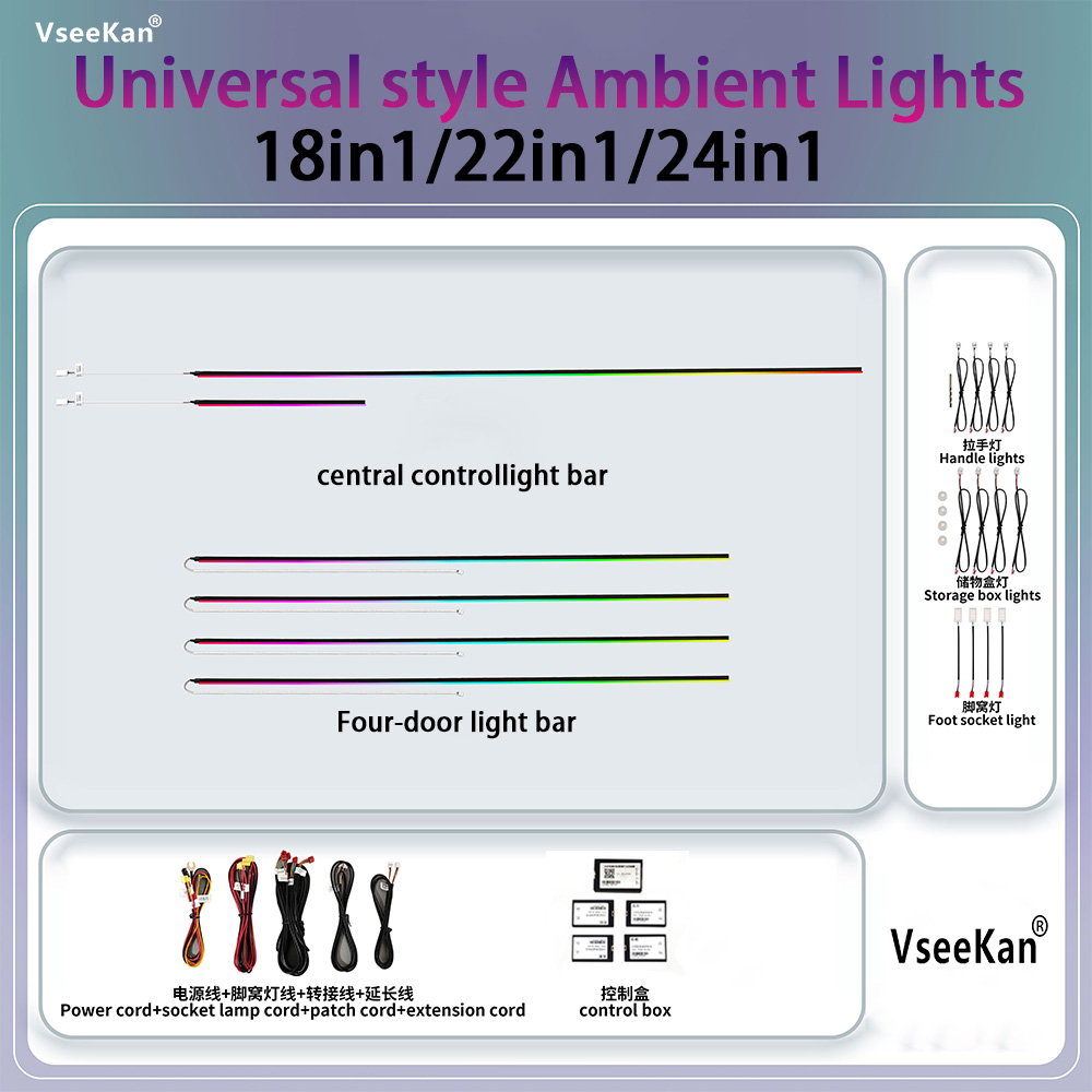 Araç Ambiyans Aydınlatma Seti  - Led Ambient Interior Car Lights App Control incelemesi ve fiyatı