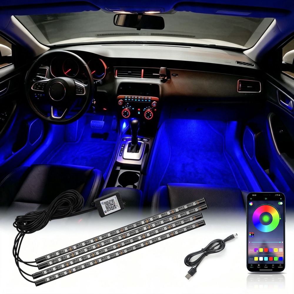 Çok Modlu RGB Neon Araba İç Me - Led Ambient Interior Car Lights App Control incelemesi ve fiyatı