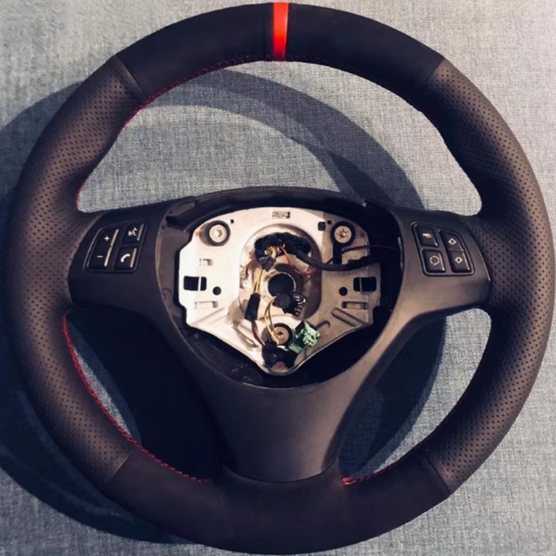 BMW E84 için Özelleştirilebili - Car Steering Wheel Cover Anti Slip Breathable incelemesi ve fiyatı