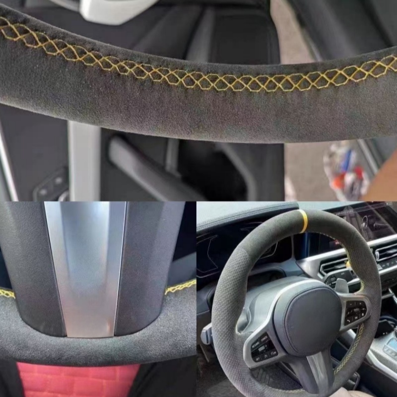 BMW E84 için Özelleştirilebili - Car Steering Wheel Cover Anti Slip Breathable incelemesi ve fiyatı