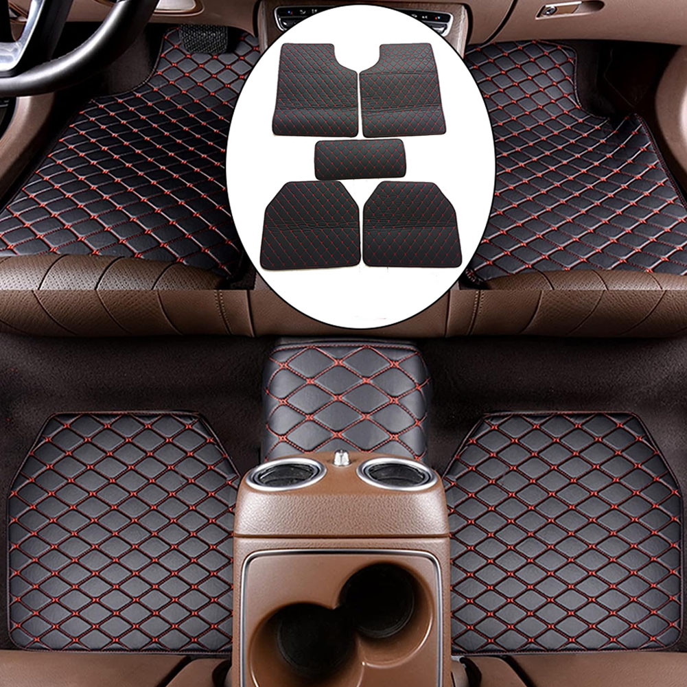 5 adet/takım deri araba paspas - Car Floor Mats Universal Waterproof Leather incelemesi ve fiyatı