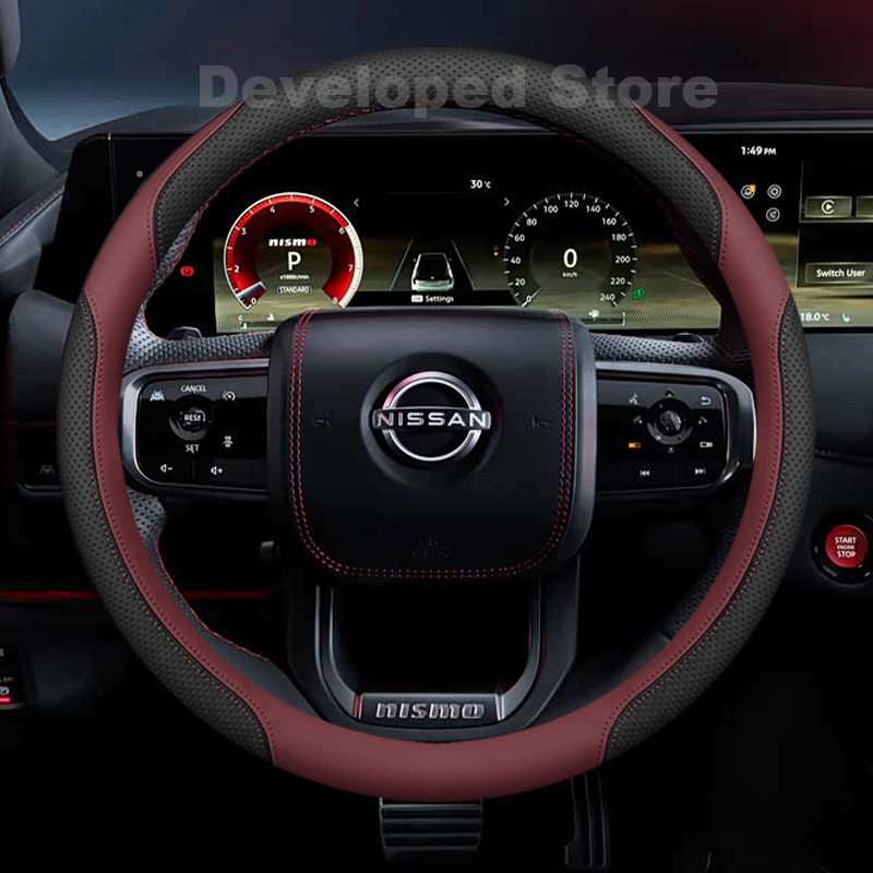 Yeni Nissan Patrol Y62 Y63 Nis - Car Steering Wheel Cover Anti Slip Breathable incelemesi ve fiyatı