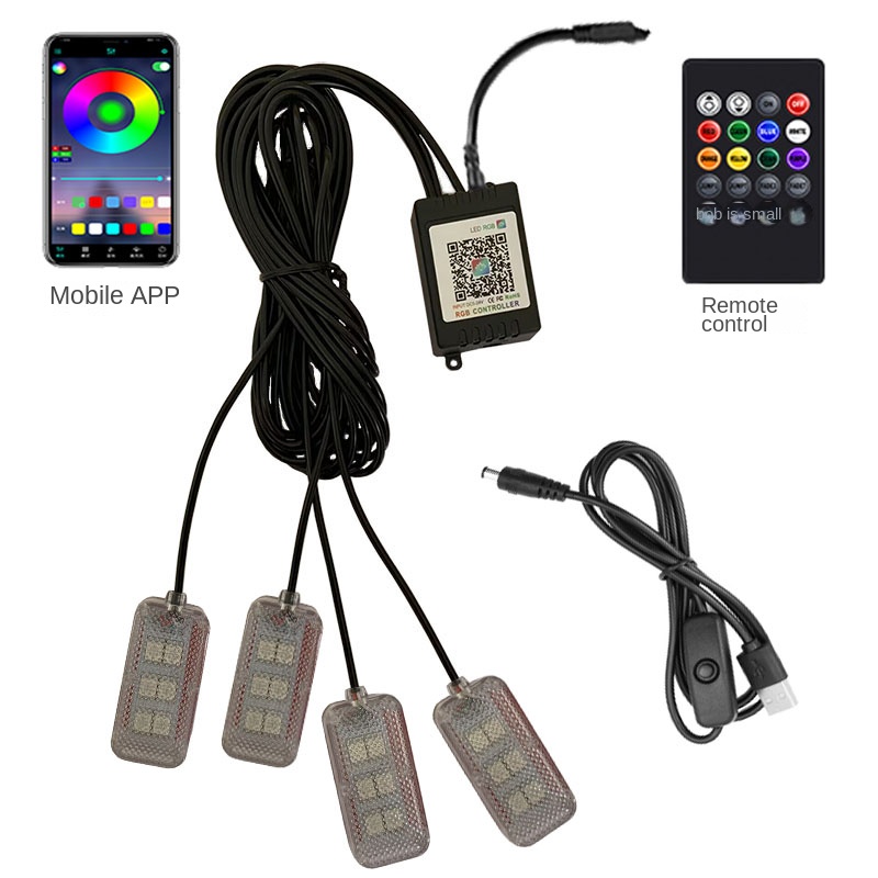Neon çift kumanda LED araç İç  - Led Ambient Interior Car Lights App Control incelemesi ve fiyatı